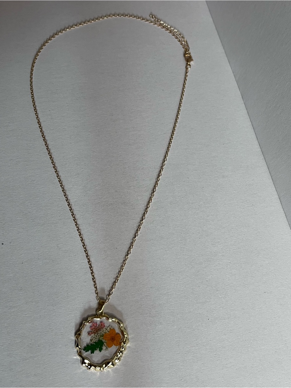 🌸 Pressed Flower Botanical Pendant Necklace